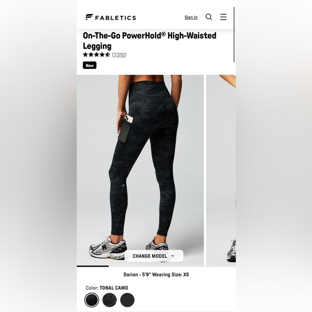 Fabletics camo leggings